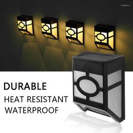 2pcs 4pcs Outdoor Solar Wall Light Retro Style RGB Lamp Smart Control Corridor Waterproof For Garden Yard Decor