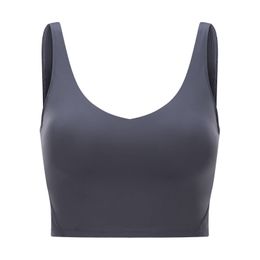 Back Women Yoga Bra Tank Tops Soft Fabric Shockproof Sports Bra Shirts Fitness Vest Top Sexy Underwear Solid Colour Gym Clothes with Removable Cups 9742