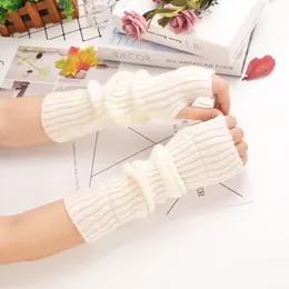 Ladies Long Fingerless Knittied Gloves Girls Punk Gothic Gloves RL214