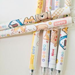 Pcs /lot Cute Animals Friends Kids Gel Pen 0.5mm Point Student Rollerball Black Ink