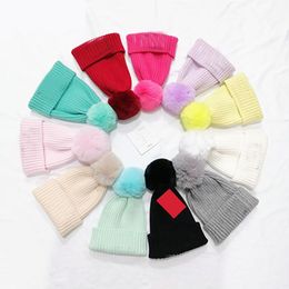 10pcs Spring & Fall Winter kid Christmas Hats gilrs sport Fashion Beanies Skullies Chapeu Caps Cotton Gorros Wool warm hat Knitted bulb Candy 11colors Candy Colour