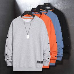 Men s Sweaters Mens Sweatshirt Crew Men Spring Clothing O neck Casual Long Sleeves Streetwear Pure Color Male Clothes Trends 220916