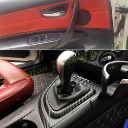 3D/5D Carbon Fibre Car Interior Cover Console Colour Sticker Decals Products Parts Accessorie For BMW 1 Series E81 E87 2008-2011