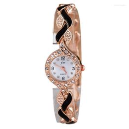 Wristwatches Fashion Brand JW Bracelet Watches Women Luxury Crystal Dress Clock Women's Casual Quartz Watch