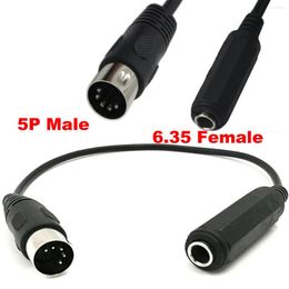 Lighting Accessories 1PCS 0.3M Stereo Audio Extension Cable MIDI 5-Pin Din Male To Monoprice 6.35mm 1/4 Inch Female TRS For Keyboard High