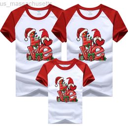 Family Matching Outfits New Year Girls Boy Mom Dad T-shirt Cotton Short Sleeve Cartoon Print Christmas Family Matching T-shirt Mother Daughter Clothes