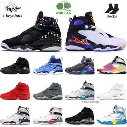 shoes Authentic 8s Mens High Basketball Shoes Three Peat Quai 54 SE White Multicolor South Beach Chrome Reflective Bugs Bunny OG designer shoes