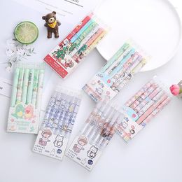 Kawaii Animal Christmas Press Black Ink Gel Pens Tip 0.5mm Office Child Stationery School Supply Write Ballpoint Pen