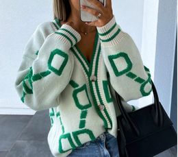 luxury clothes womens sweater in 2023 Autumn/Winter woman designer sweaters casual knit contrast color long-sleeved autumn fashion Brand Top ladies collar cotton su