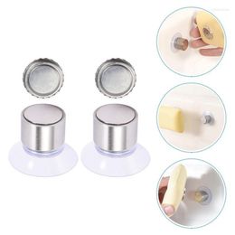 Soap Dishes 2 Sets Of Magnetic Holders Organiser Punch Free Suction Rack