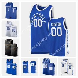 College Basketball Wears College Kentucky Wildcats Custom Basketball Jersey 11 Dontaie Allen 55 Lance Ware 23 Bryce Hopkins 25 Kareem Watkins 0 Jacob Toppin Brennan