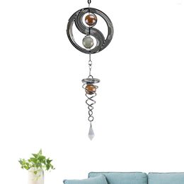 Decorative Figurines 3D Taichi Style Wind Spinner 360 Degree Rotating Innovative Chimes Hangings Kinetic Yard Art Decorations Indoor