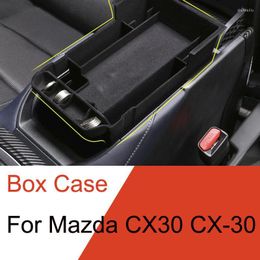 Car Organiser Central Armrest Storage Box Container Tray Glove Case For CX30 CX-30 2022 Accessories