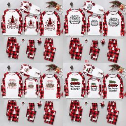 Christmas Home Clothing Pyjamas Women/Men/Kids/Baby Classic Plaid Xmas Clothes Soft Outfit Sleepwear