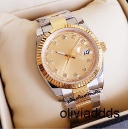 Luxury 36mm 41mm Lovers Watches Diamond Women Women Gold Face Automatic Movie Sweep Wristwatches Designer Ladies Watch 5qq3