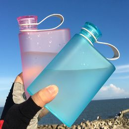 Creative A5 Water Bottle 380ml Outdoor Sports Square Plastic Cups Portable Fall Resistant Kettle LYX183