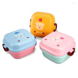 Dinnerware Sets 2022 Cartoon Clean Healthy And Environmentally Friendly Lunch Box Microwave Cutlery Children's