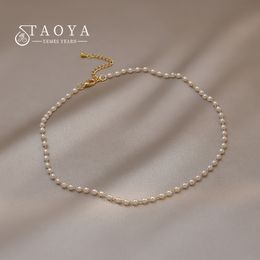 French Romantic Small Pearl String Chokers Necklace Elegant Accessories For Korean Women 2022 New Jewelry Girls Party Necklace