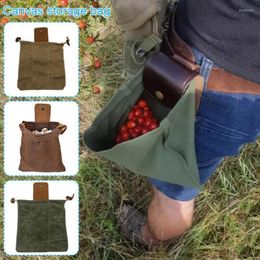 Storage Bags Bag Foldable Pocket Size Canvas Multi-purpose Foraging Pouch For Flowers Garden Picking