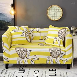 Chair Covers Flower Plant Sofa Cover Elastic Floral Printing Line Style Stretch For Living Room Couch Loveseat Sectional