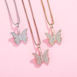 Lockets Sterling Silver Bling Out Butterfly Pendants Necklaces For Women Hip Hop Fashion Charm Jewellery Drop LocketsLockets