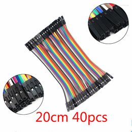 Lighting Accessories For Dupont Jumper Wire 20CM 40 Root Male To Female Silicone Cable Arduino