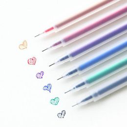 6pcs/lot PenCreative Translucent Gel Pen Set Stationery Gell Pens Kawaii School Supplies Lapices 04105