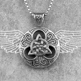 Pendant Necklaces Viking Symbol Celtic Knot Stainless Steel Men Pendants Chain Punk For Boyfriend Male Jewellery Creativity Gift Wholesale