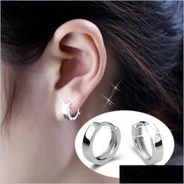 Hoop Huggie 925 Sterling Sier Smooth Men And Women Models Earring For Sterling-Sier-Jewelry Brinco Ves6390 2784 Q2 Dro Dhseller2010 Dhm4W