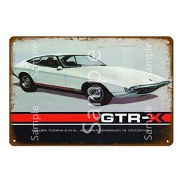 Vintage Plaque Car Metal Painting Garage Poster Decals Plate Painting Bar Club Pub Home Decor Wall 20cmx30cm Woo