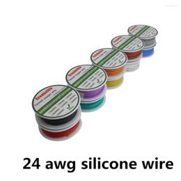 Lighting Accessories 6m 24 AWG Flexible Silicone Wire RC Line Cable OD 1.6mm With 10 Colors To Select Spool Tinned Copper Electrical