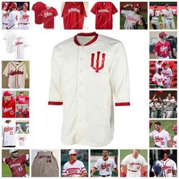 College Baseball Wears College 2022 NCAA Custom Indiana Hoosiers College Stitched Baseball Jersey 12 Alex Dickerson 42 COSTA SIROUNIS 44 BRADLEY BREHMER 45 JOHN-BI