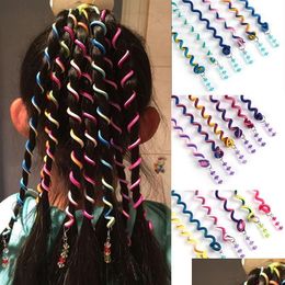 Hair Bun Maker 6 Pcs Lot Colorf Curler Hair Braid For Girl Styling Tools Festival Daily Cute Roller Accesories213S Drop Homeindustry Dhwig