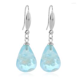 Dangle Earrings & Chandelier DoreenBeads Drop For Women Party Light Blue Round Cloud Glow In The Dark Jewellery 32mm X 12mm 1 PairDangle