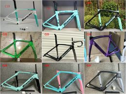 Bianchi XR4 carbon road frame T1000 green aero bicycle carbon frame +seat post+clamp+headset+fork with BB386 size 50cm 53cm 55cm 57cm
