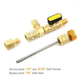 Schrader Valve Core Remover Dual Size 1/4" & 5/16" Port HVAC Removal Installer Refrigeration M4YD