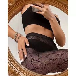 Mulheres Sexy Lace Lace Letters Moda Padrão de meias longas meias clássicas de meias quentes Hosiery Leggings Letters letra impressão de roupas íntimas