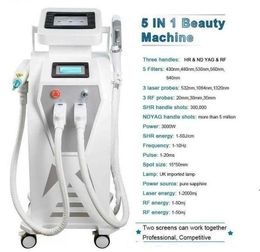 2022Double Screen laser 4 in1 Multi-function IPL tattoo removal machine vascular pigment acne therapy laser 5 filters OPT tattoo/ acne/pigment/wrinkle