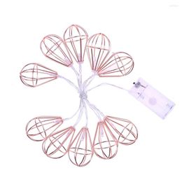 Strings Led Fairy Lights 10 Pcs Metal String Light Battery Operated Party For Festival Halloween Wedding Decoration M3