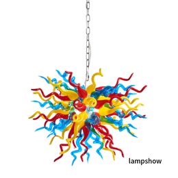 Contemporary Home Lamps LED Chandelier Interior Lights Source Italian Style Hand Blown Murano Style Multi Colour Glass Chandeliers LR1450