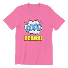 Men's T Shirts Cool Beans Pink Summer Print Casual Loose Cotton O-neck Design Men Clothing 204319