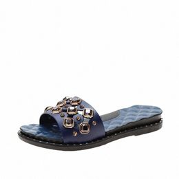 women Summer Slippers Woman Transparent Colorful Ladies Flats Slides Bling New Open Toe Female Elegant Casual Shoes