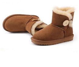 Snow Boots Warm Boots Leather Aus U5991 Boys Girls Baby Kids Soft Comfortable Sheepskin Plush Beautiful Birthday Christmas Gifts Free Transshipment