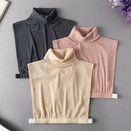 Bow Ties Polyester Turtleneck Detachable Collar For Women Sweater Shirt False Collars Female Solid Colour Fake Neckwear