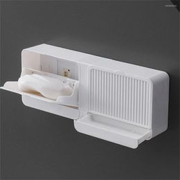 Soap Dishes Bathroom Accessories With Lid Punch-free Double-compartment Box Wall Mounted Dish Holder