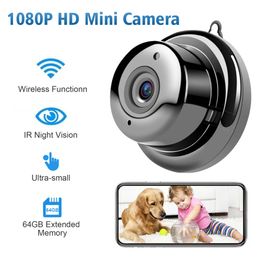 1080P WiFi Mini Camera Video Cam Wireless Camcorder Night Version Motion Detection for Home Security Surveillance Camera