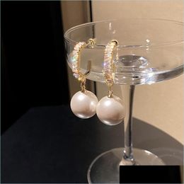 Dangle Chandelier Oversized White Pearl Dangle Bohemian Fashion Gold Round Earrings Wedding Jewellery Gifts 3773 Q2 Drop Dhseller2010 Dh2Kz