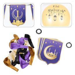 Party Decoration 1 Set Eid Mubarak Flag Balloon Muslim Festive Atmosphere Layout