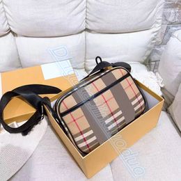 Designer Vintage Cheque 23ss camera mens crossbody Bag fashion brand Leather Luxury classic stripes Women's wallet purses tote clutch Bags