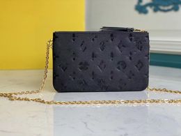 Borse alla moda Doppia tasca con zip Tela gigante con stampa di fiori grandi 2 Pochette con cerniera combinata Tracolla rimovibile Opzioni di trasporto versatili Borsa a tracolla da donna